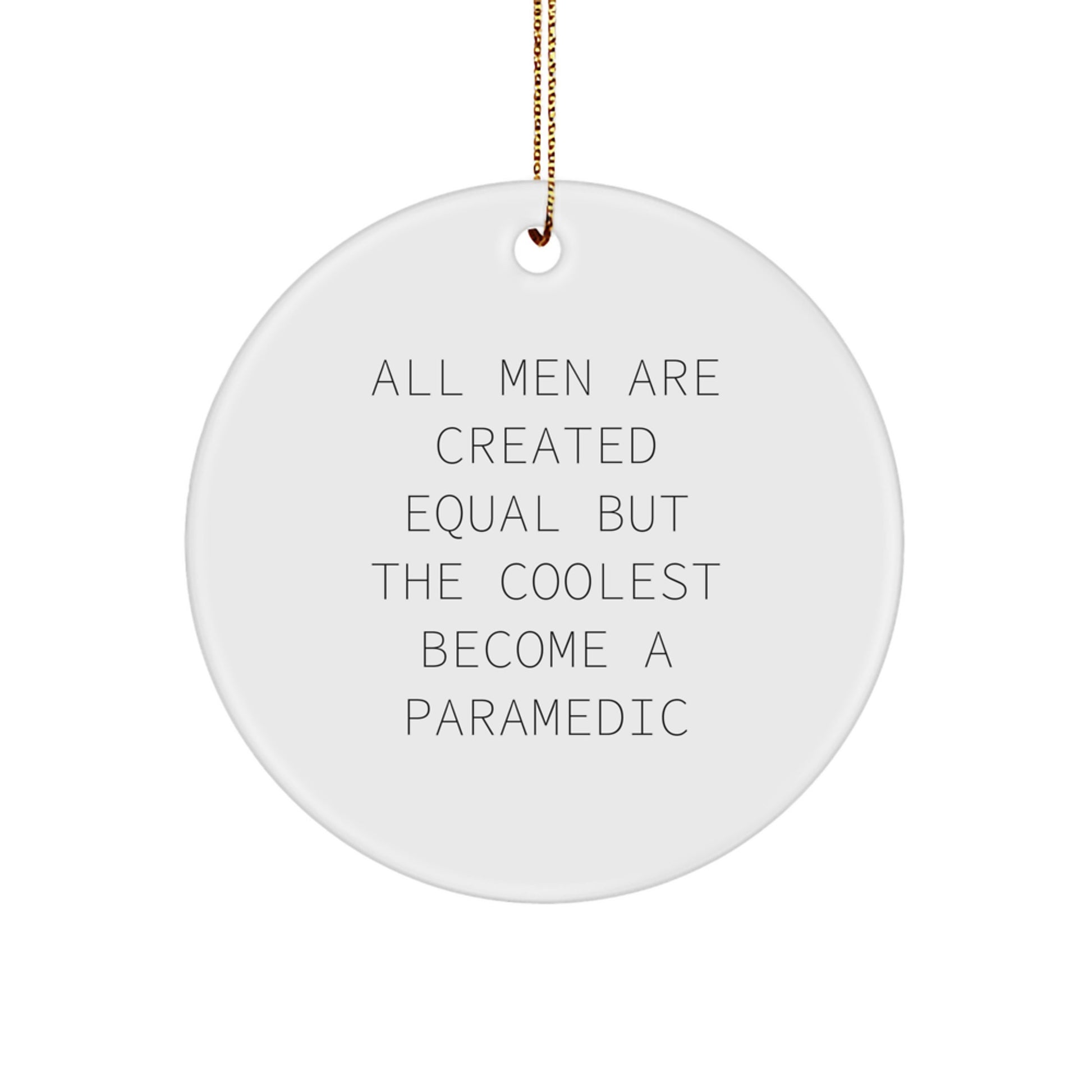 Funny Rescue Worker Gifts from Friends, Inspirational Circle Ornaments for Men, Rescue Worker Christmas Unique Gifts, Circle Ornament Gifts for Rescue Workers - Image 1