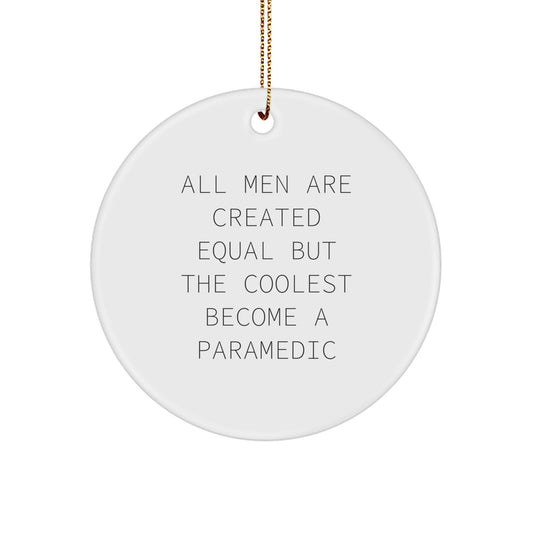 Funny Rescue Worker Gifts from Friends, Inspirational Circle Ornaments for Men, Rescue Worker Christmas Unique Gifts, Circle Ornament Gifts for Rescue Workers - Image 1