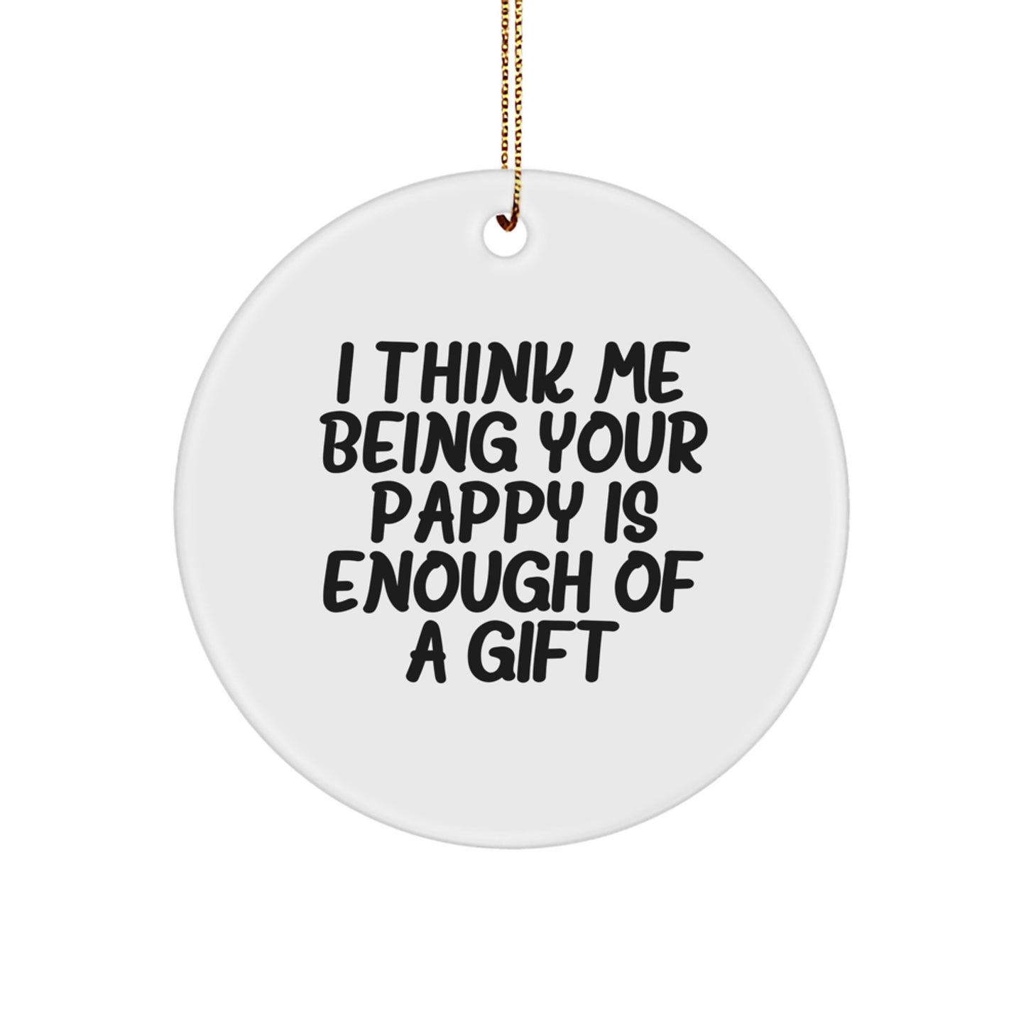 Funny Pappy Gifts Circle Ornaments for Men, Christmas Unique Gifts from Family - Image 1