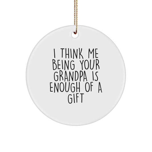 Grandpa Keepsake Christmas Ornament for Him Gift – Heartfelt Quote - Image 1