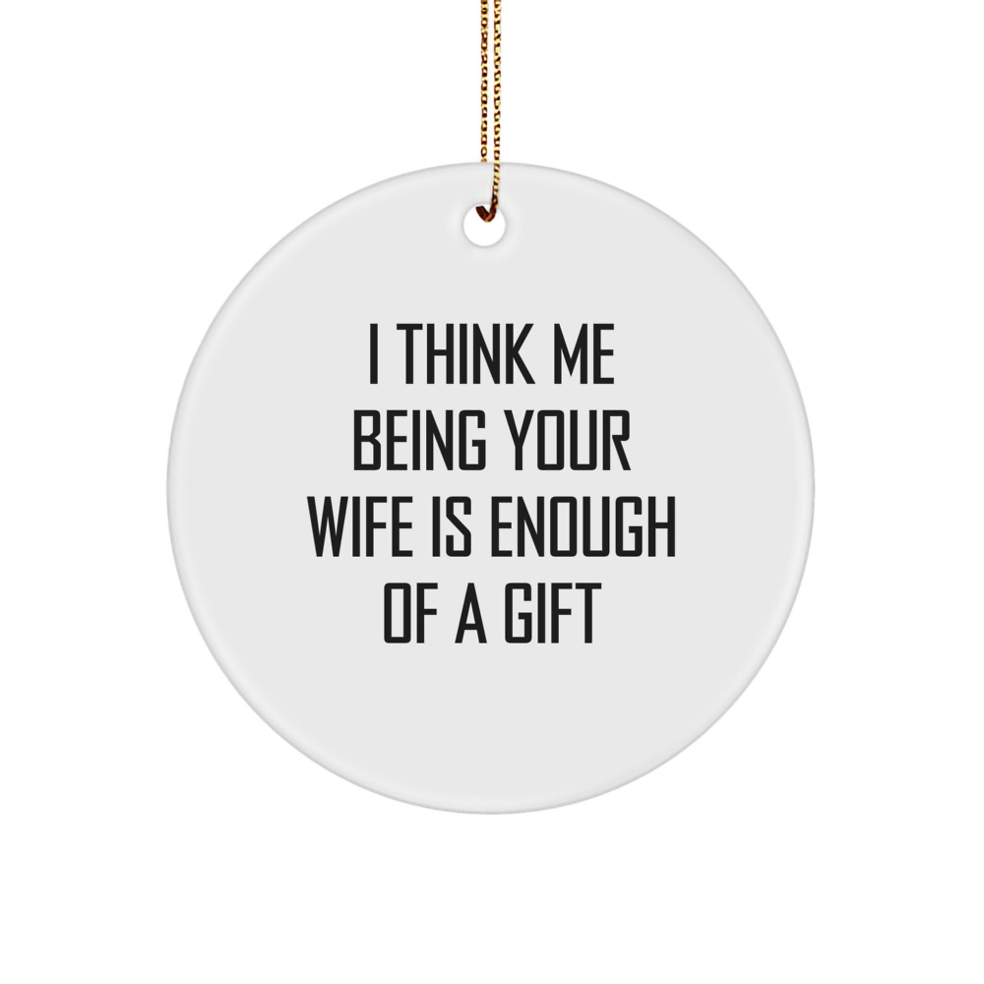 Playful Wife Circle Ornament Novelty for Grandma Christmas Gift - Image 1