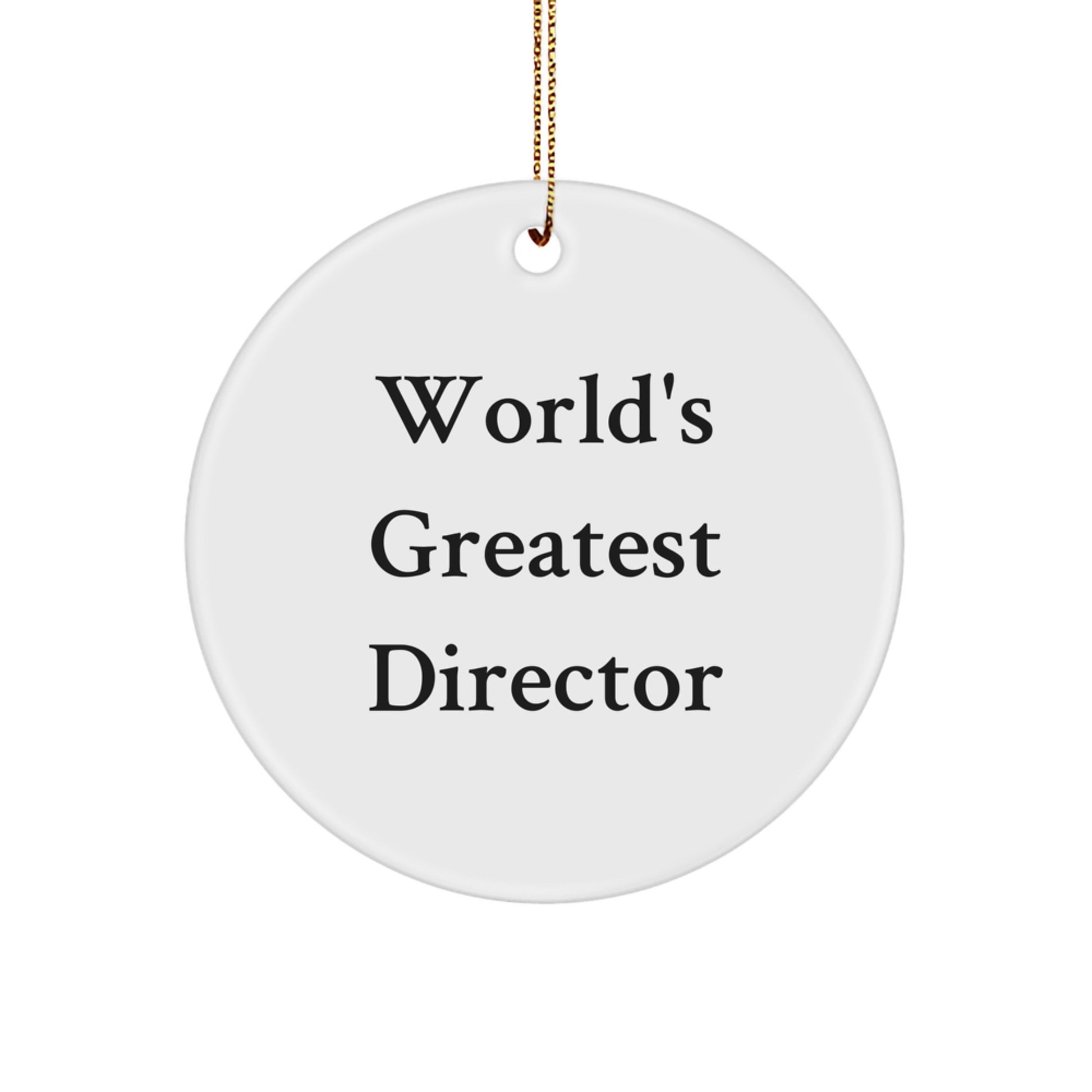 Funny World's Greatest Director Circle Ornament Gifts from Family for Men - Image 1