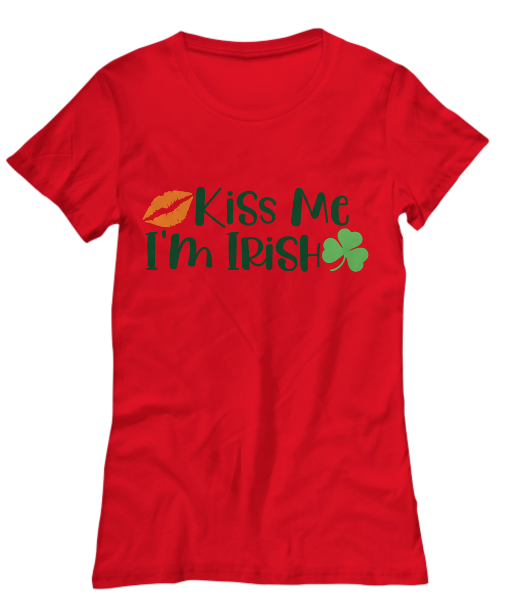 Kiss Me I'm Irish T-Shirt - Red