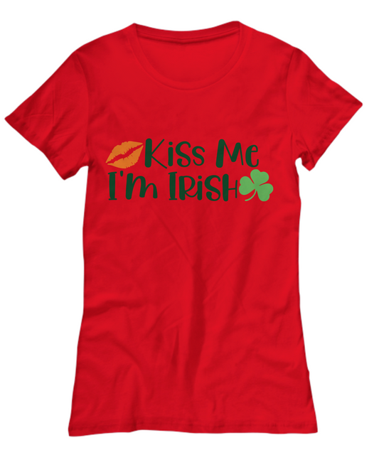Kiss Me I'm Irish T-Shirt - Red