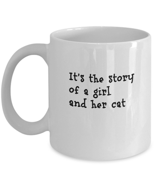 Girl Story Cat Mug