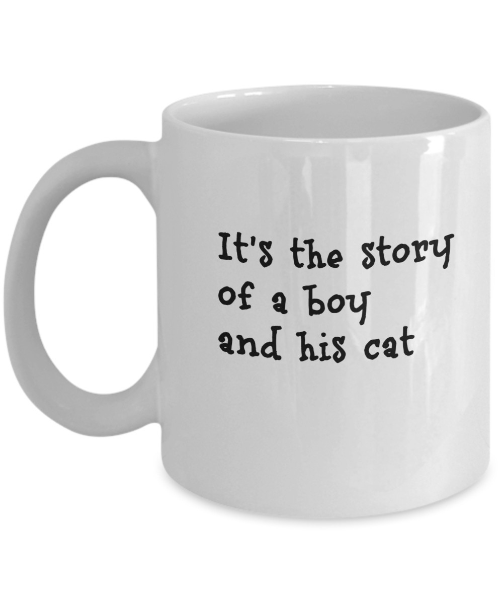 Boy Story Cat Mug