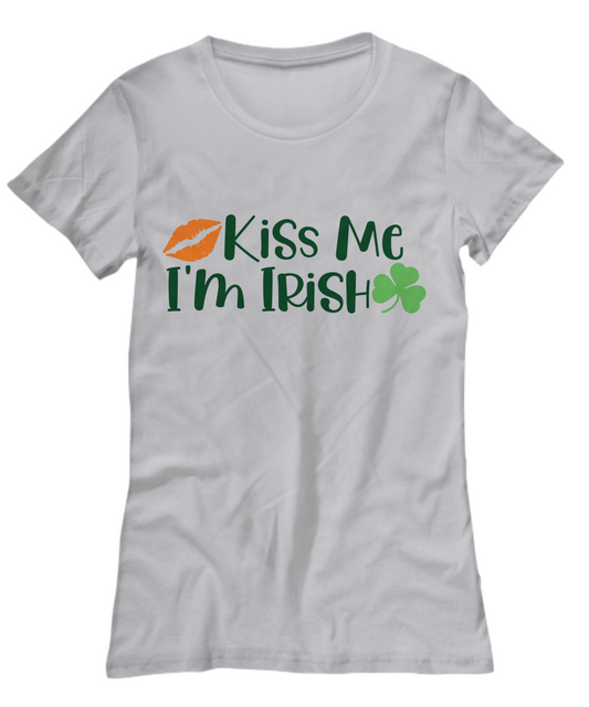 Kiss Me I'm Irish T-Shirt - Athletic Heather