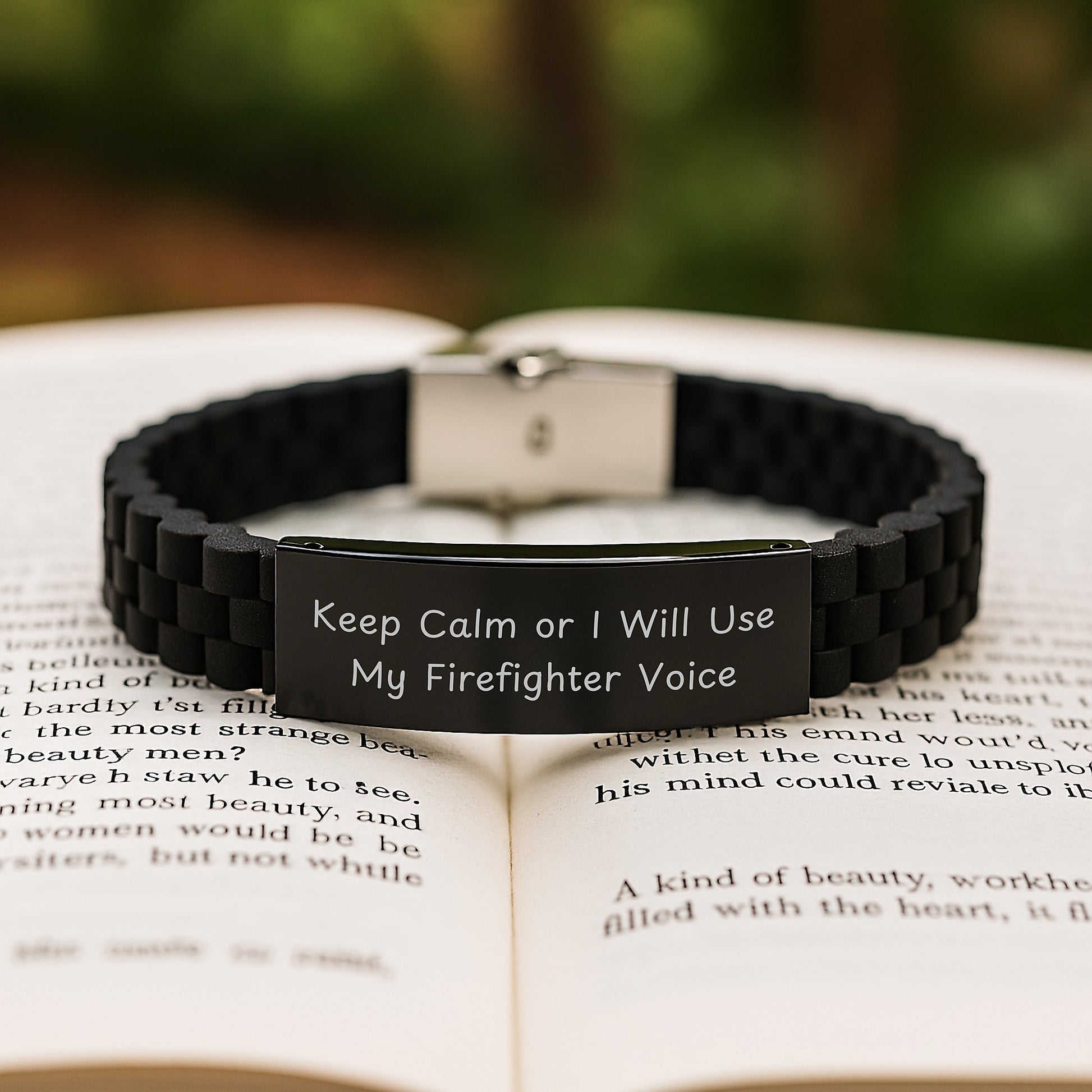 Funny Firefighter Gifts for Men, Unique Glide lock Clasp Bracelet Christmas Unique Gifts from Friends to Firefighter - Image 2