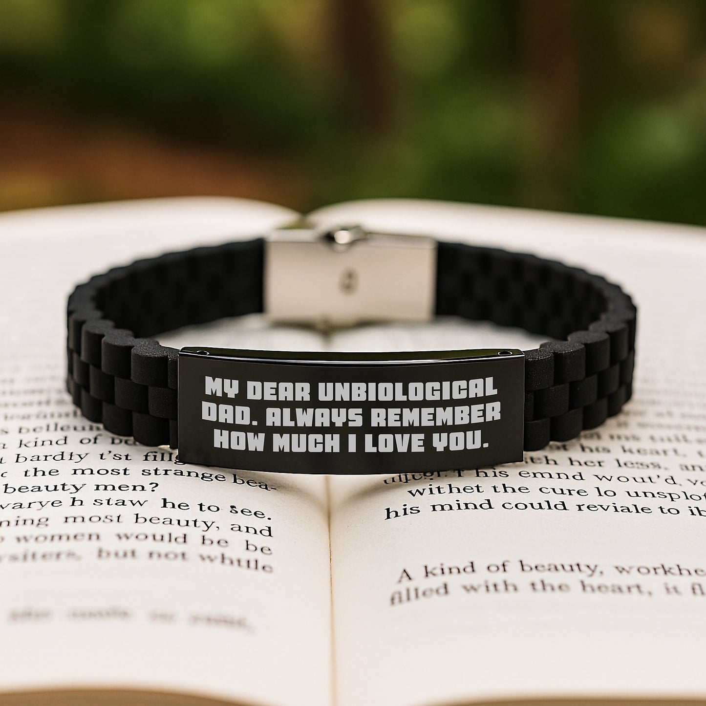 Funny Unbiological Dad Gifts, Glide lock Clasp Bracelet, Mother's Day Unique Gifts from Men to Unbiological Dad - Image 2