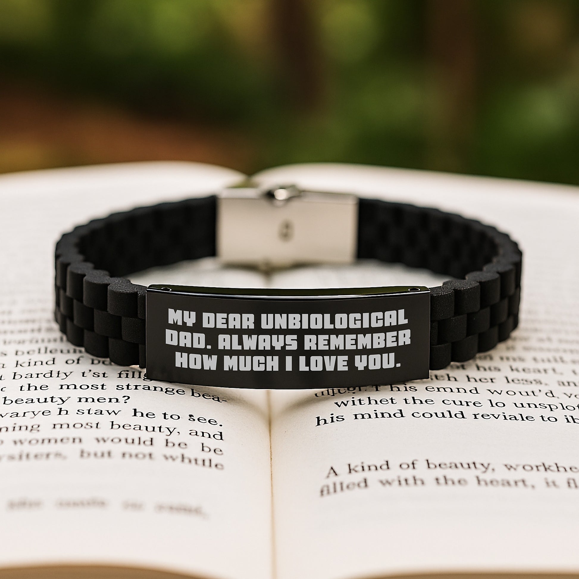 Funny Unbiological Dad Gifts, Glide lock Clasp Bracelet, Mother's Day Unique Gifts from Men to Unbiological Dad - Image 2