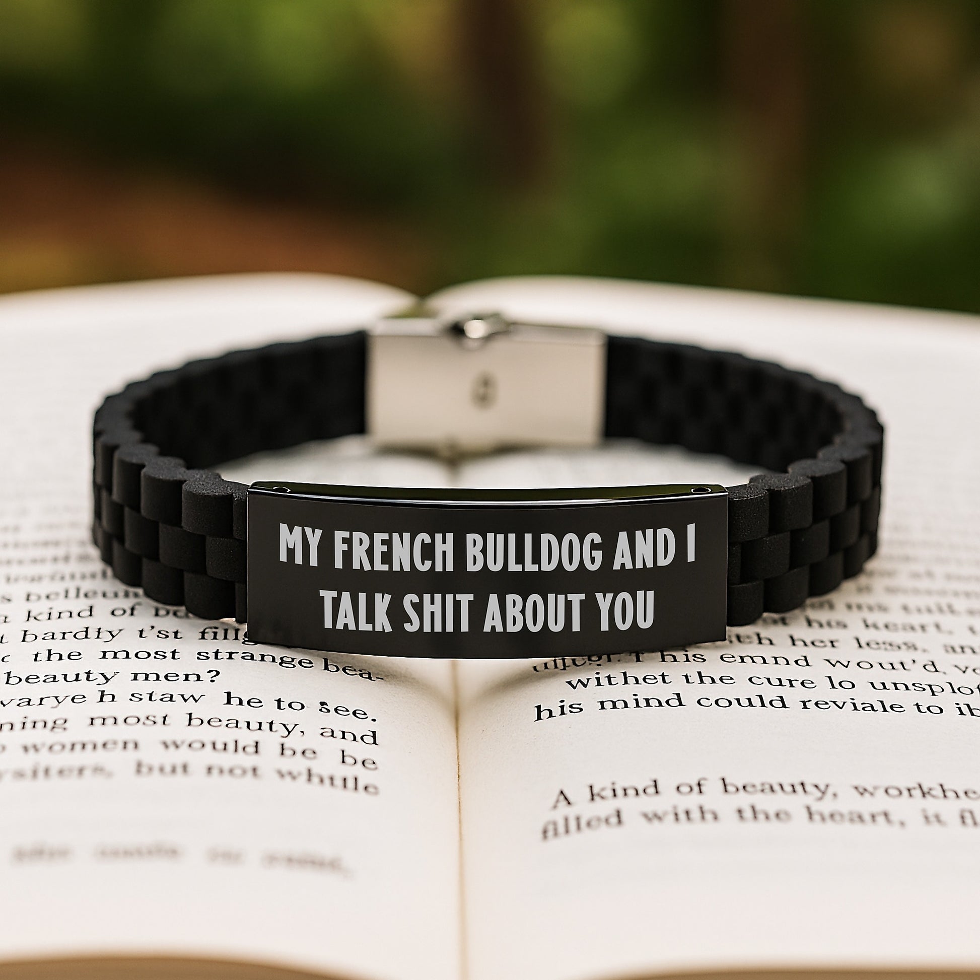 French Bulldog Funny Quotes Glide lock Clasp Bracelets Gifts from Friends to Men Women for Graduation Unique - Image 2