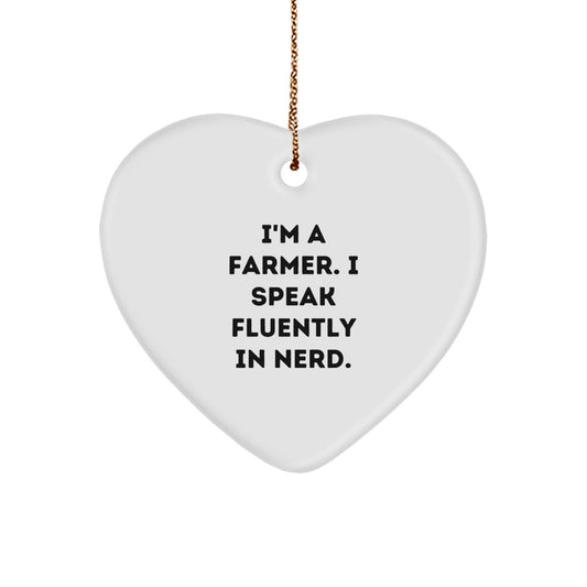 Funny Farming Heart Ornament Gifts from Friends for Men - Christmas Unique Gifts - Image 1