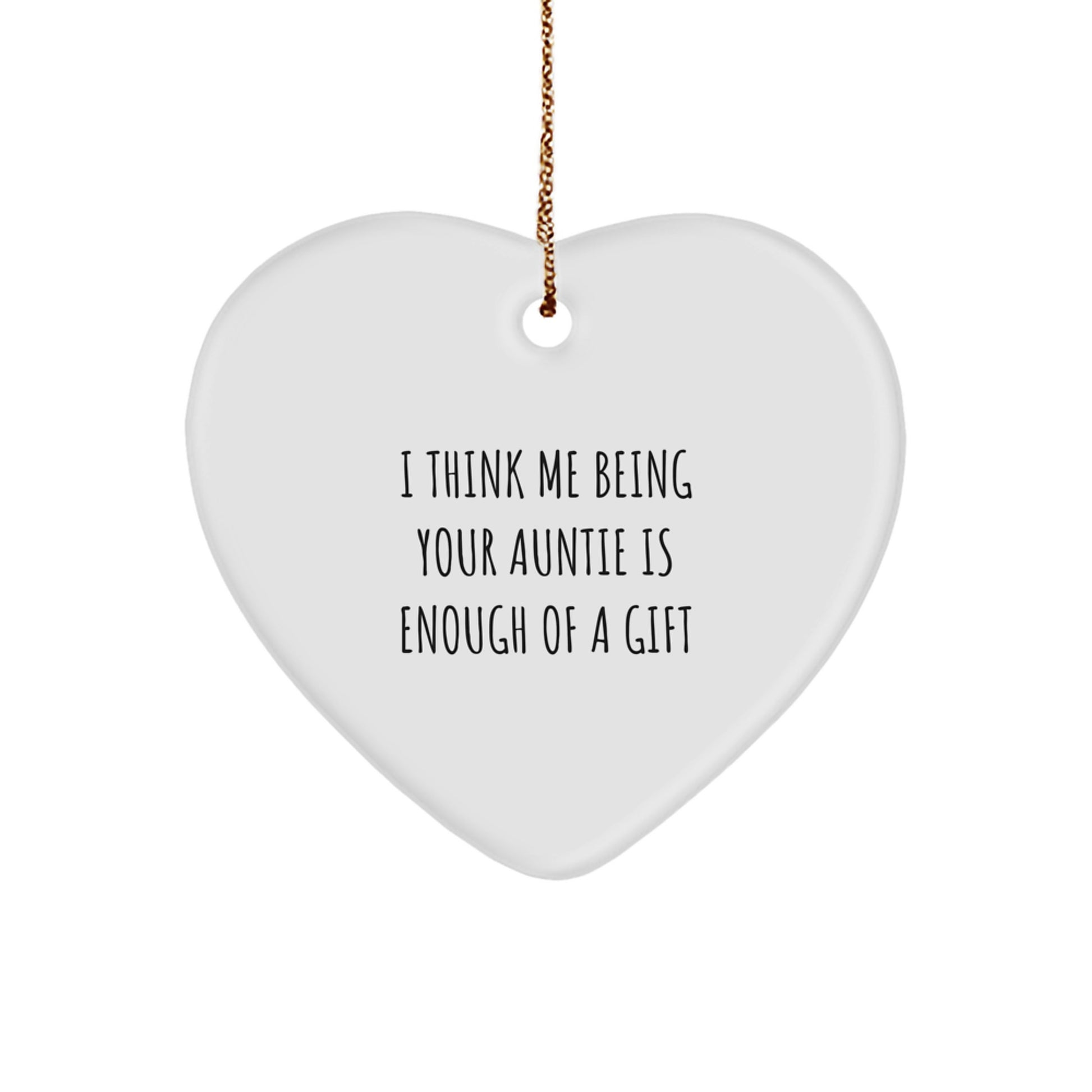 Christmas Gift for Her Present Auntie Heart Ornament - Image 1