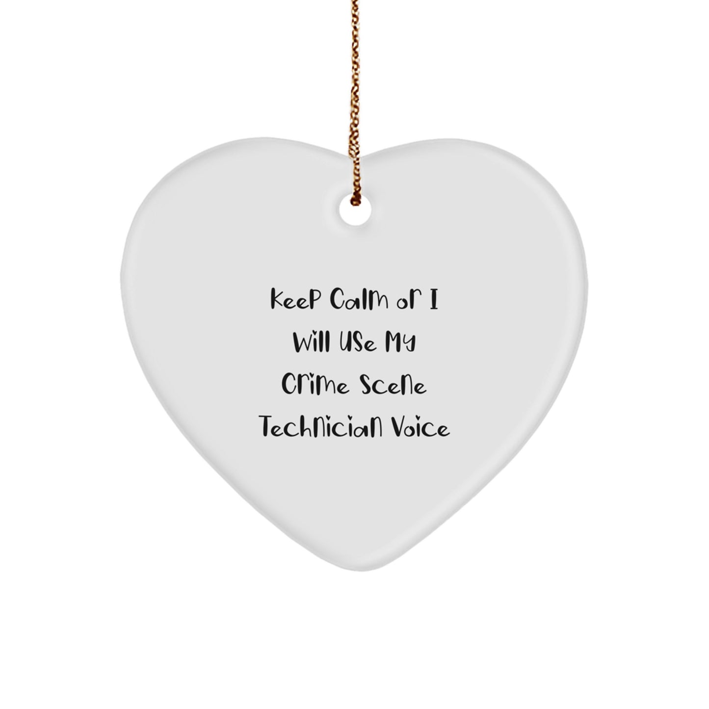 Funny Crime Scene Technician Heart Ornament Gifts from Friends, Unique Christmas Unique Gifts for Men Women Friends Family - Image 1
