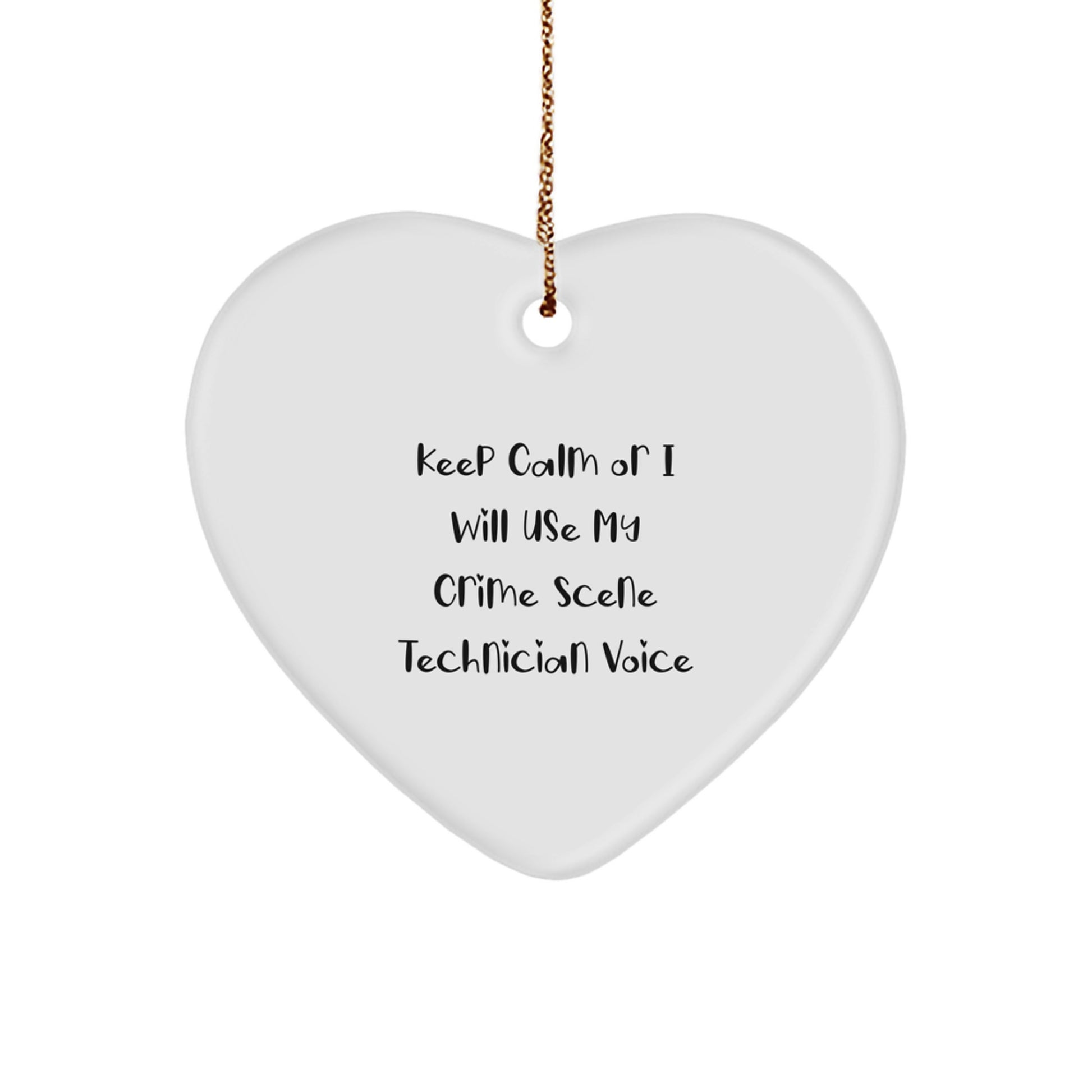 Funny Crime Scene Technician Heart Ornament Gifts from Friends, Unique Christmas Unique Gifts for Men Women Friends Family - Image 1