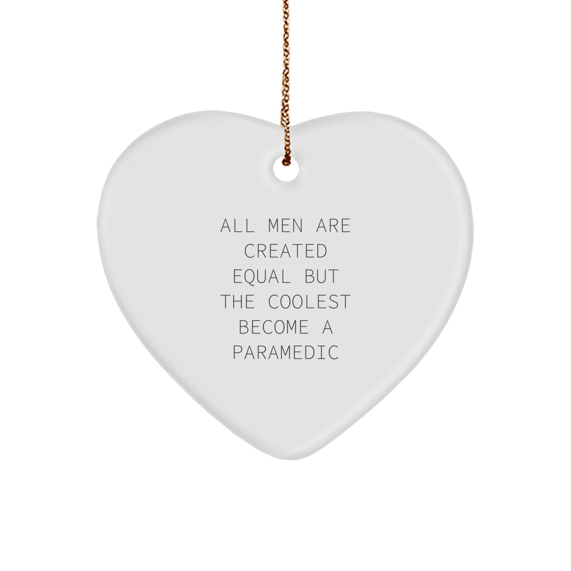 Funny Rescue Worker Gifts from Men to Rescue Worker Friends - Heart Ornament - Christmas Unique Gifts - Image 1
