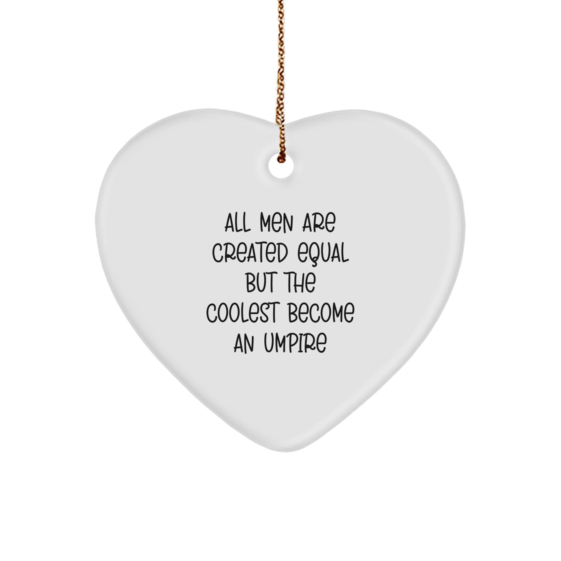Funny Umpire Gifts for Men - Umpire Heart Ornament, Christmas Unique Gifts from Friends, Family - Image 1