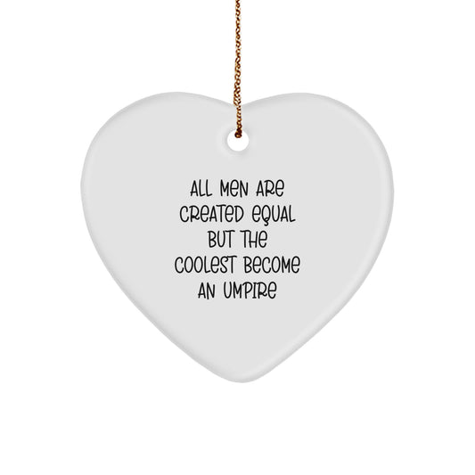 Funny Umpire Gifts for Men - Umpire Heart Ornament, Christmas Unique Gifts from Friends, Family - Image 1
