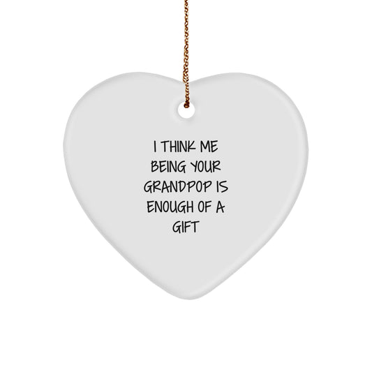 Christmas Gift for Her Grandpop Ornament Present - Image 1