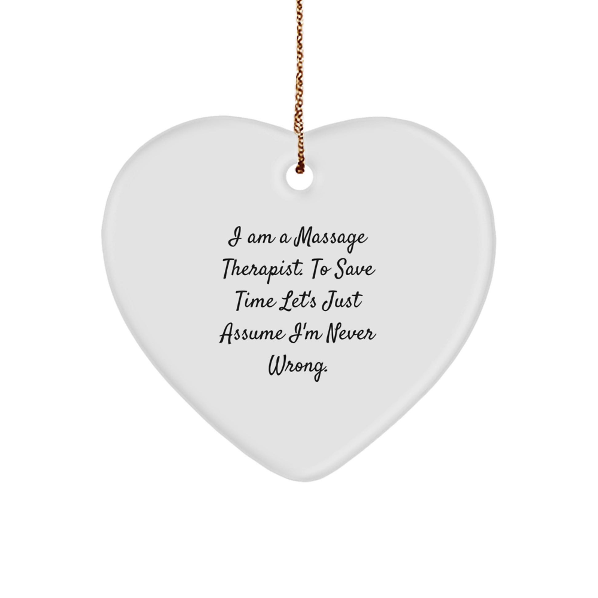 Funny Massage Therapist Heart Ornament Gifts from Friends to Family for Christmas Unique Presents - Image 1