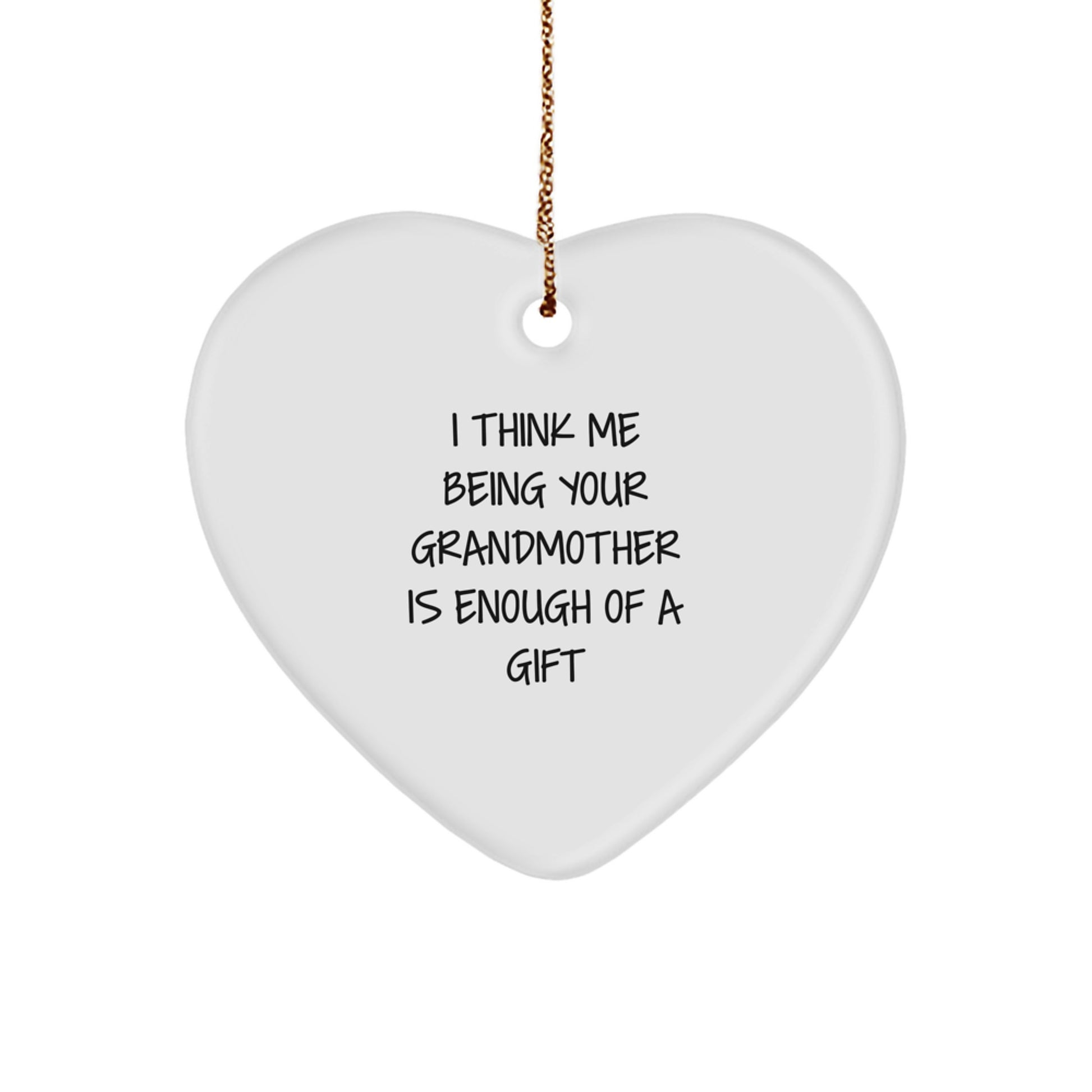Playful Grandmother Heart Ornament for Grandma – Novelty Christmas Gift - Image 1