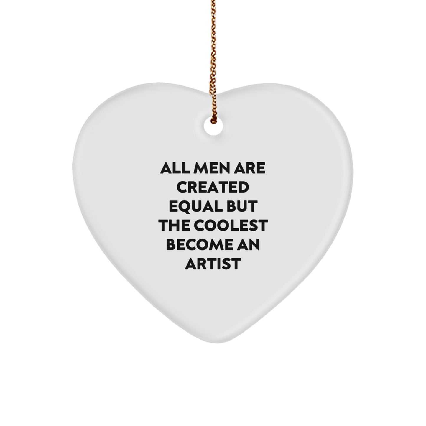 Artist Keepsake Heart Christmas Ornament for Him Surprise Gift - Image 1