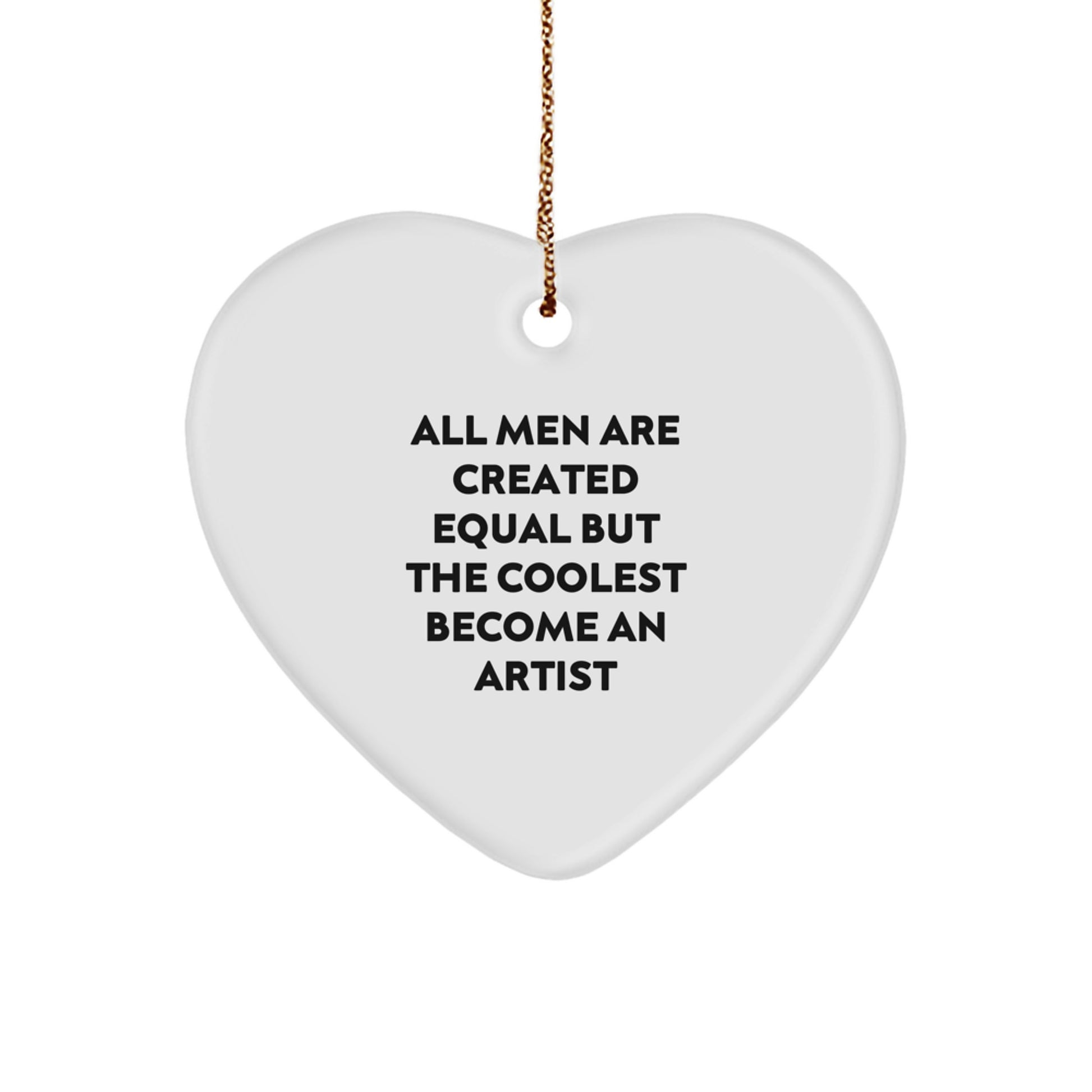 Artist Keepsake Heart Christmas Ornament for Him Surprise Gift - Image 1