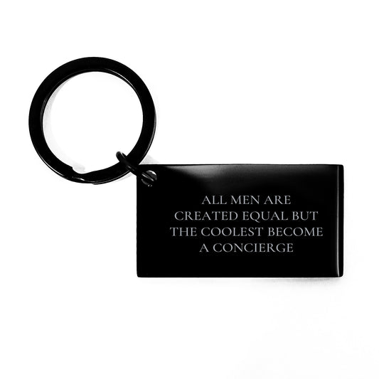 Funny Concierge Keychain Gifts from Men to Friends with Inspirational Quote, Unique Keychain for Graduation, Personalized Keychain for Concierge - Image 1