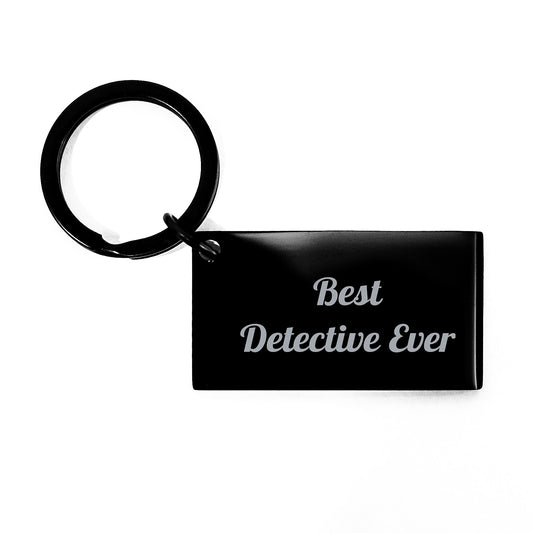Detective Gifts from Friends, Funny Best Detective Ever Keychain for Graduation Unique Gifts - Image 1