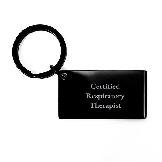 Respiratory Therapist Keychain Gifts from Friends for Birthday, Funny Quote 'You're the BREATH of fresh air' Engraved Stainless Steel - Image 1