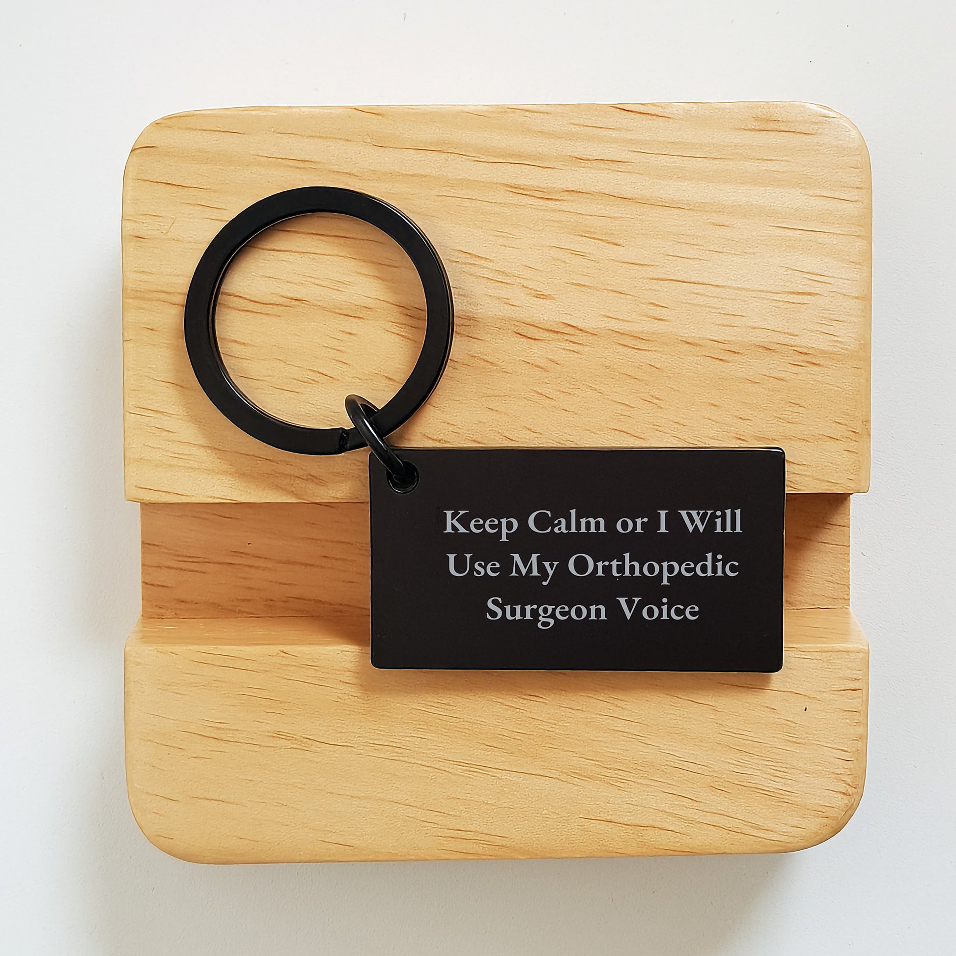 Orthopedic Surgeon Gifts for Men Funny Keep Calm Keychain from Friends - Image 2