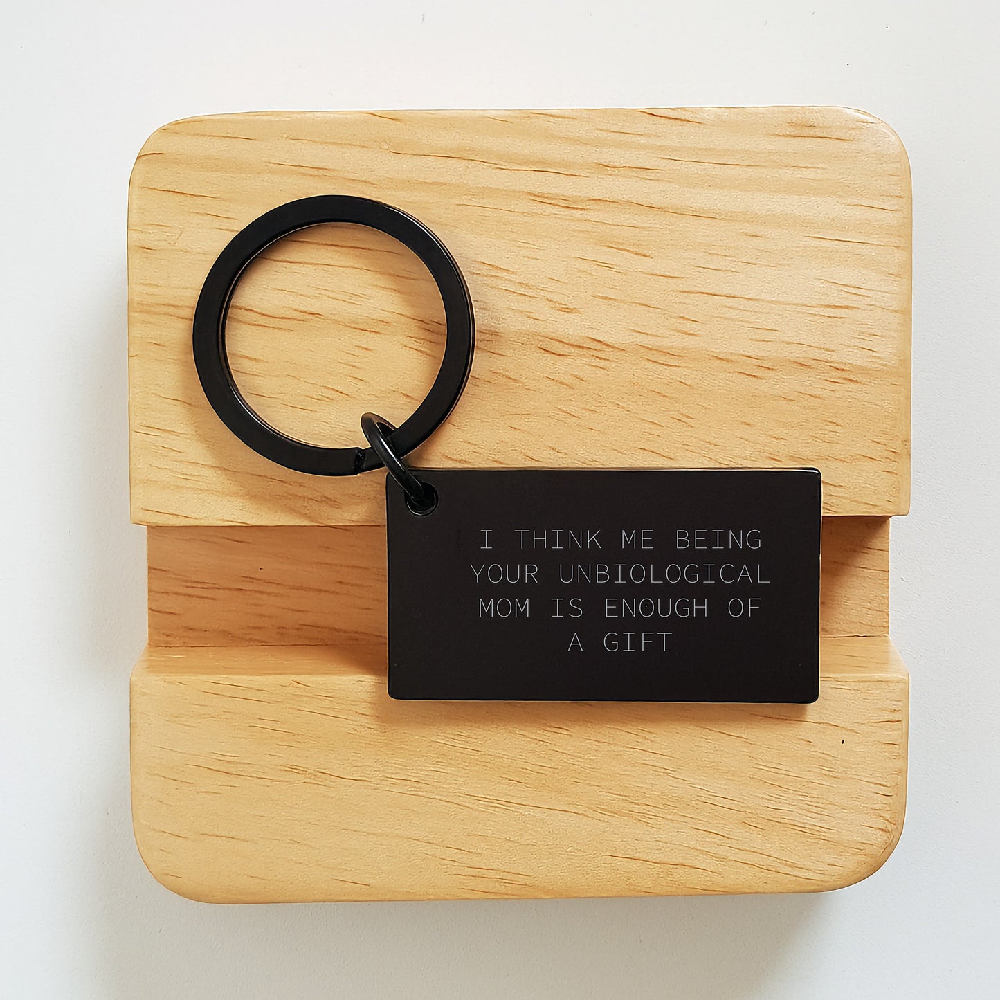 Unbiological Mom Gifts for Her, Inspirational Keychain, Funny Quote Keychain, Gifts from Men or Women for Unbiological Mom on Valentine's - Image 2