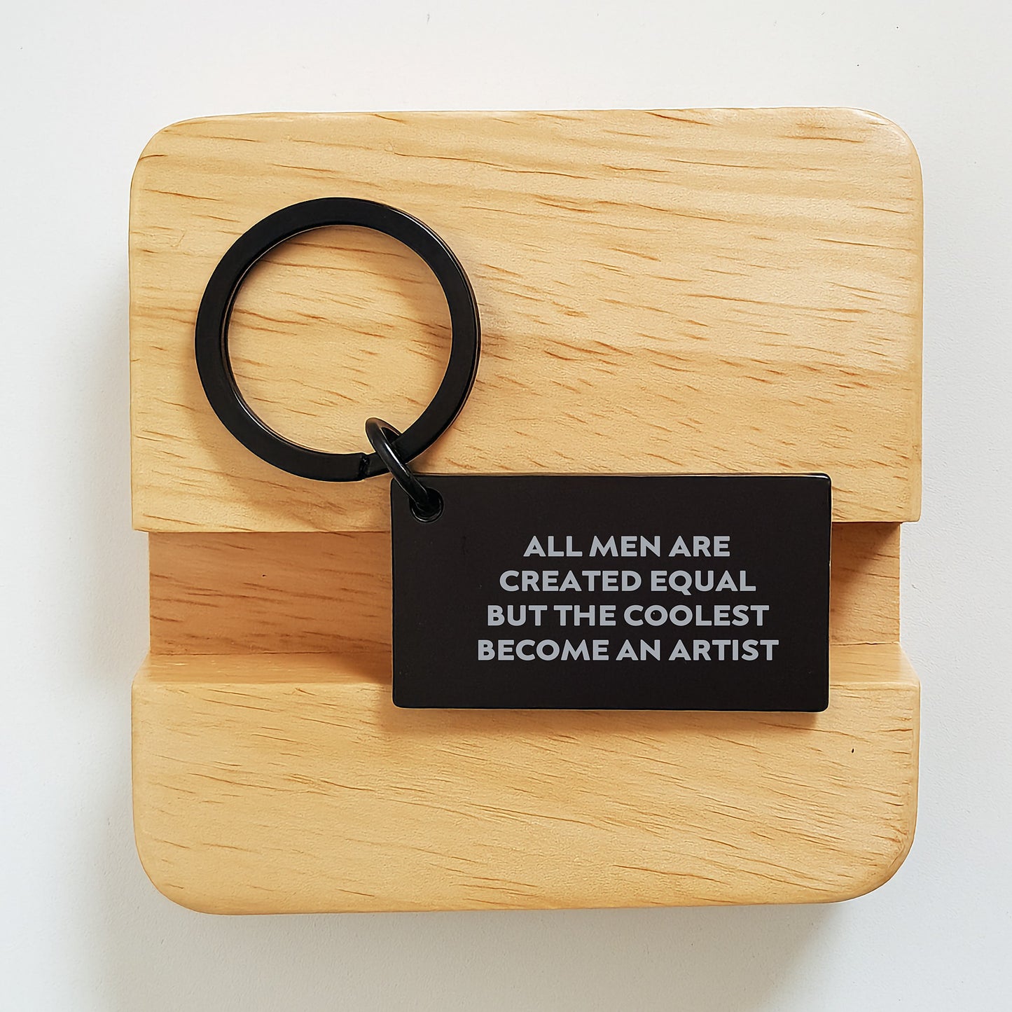 Artist Keepsake Keychain for Him Black Stainless Steel Graduation Gift - Image 2