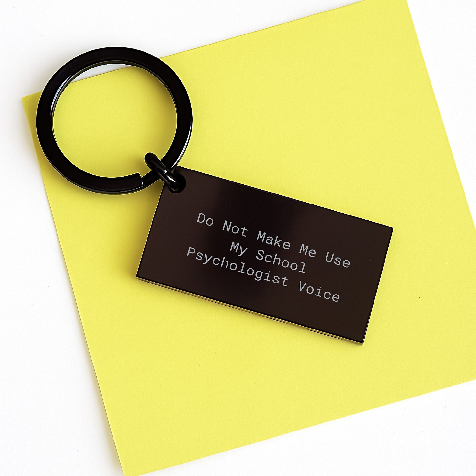 Gifts from Family for School Psychologist Keychain Funny 'Do Not Make Me Use My School Psychologist Voice' Keychain Graduation Unique Gifts - Image 3