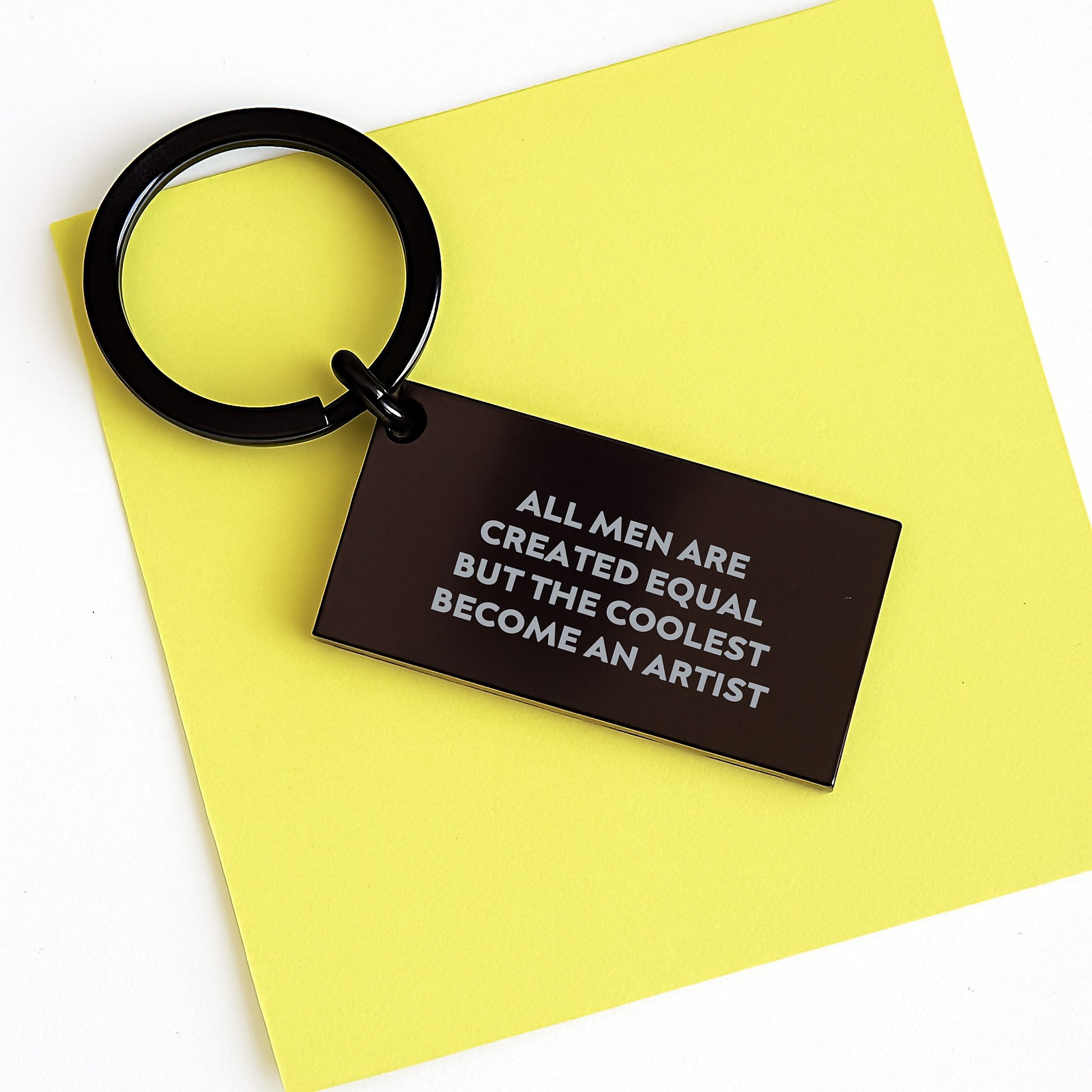 Artist Keepsake Keychain for Him Black Stainless Steel Graduation Gift - Image 3