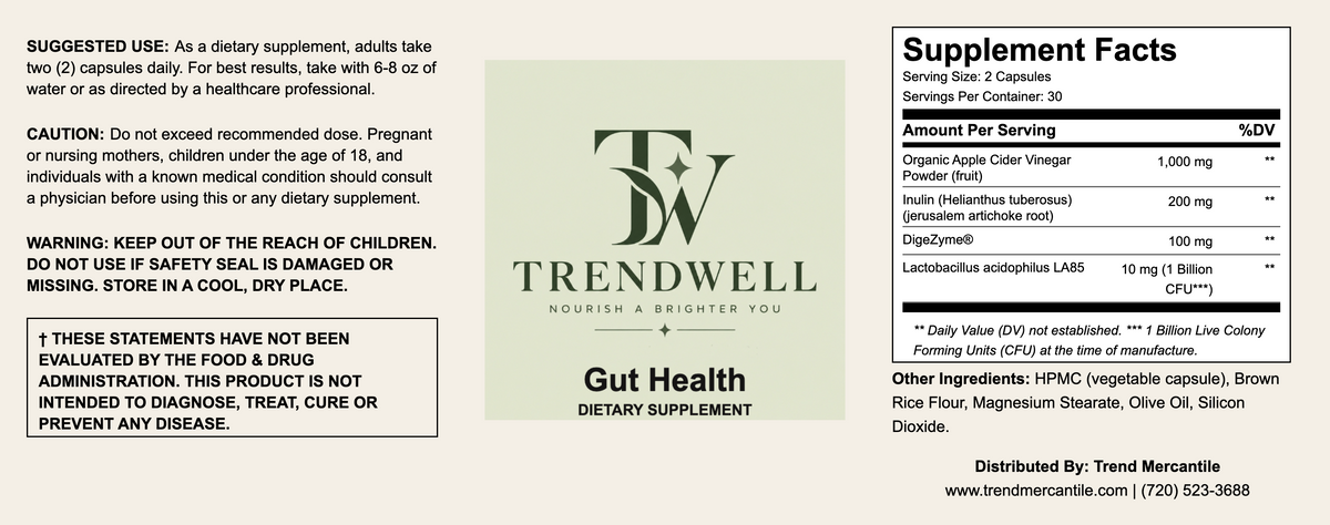 Gut Health - 60 capsule count