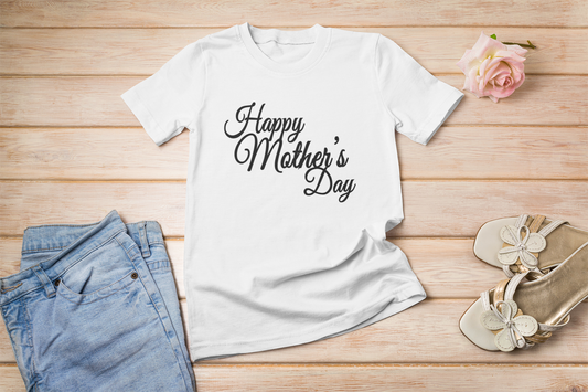Happy Mothers Day Lettering T-shirt