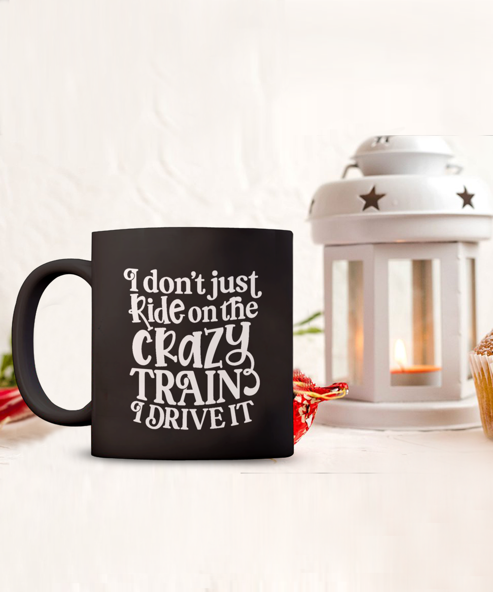 Crazy Train 11oz Black Mug