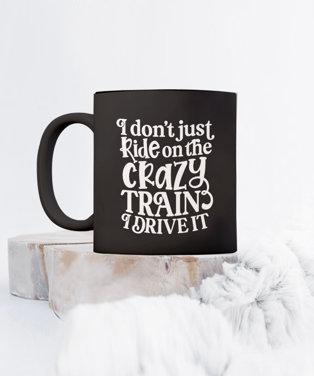 Crazy Train 11oz Black Mug