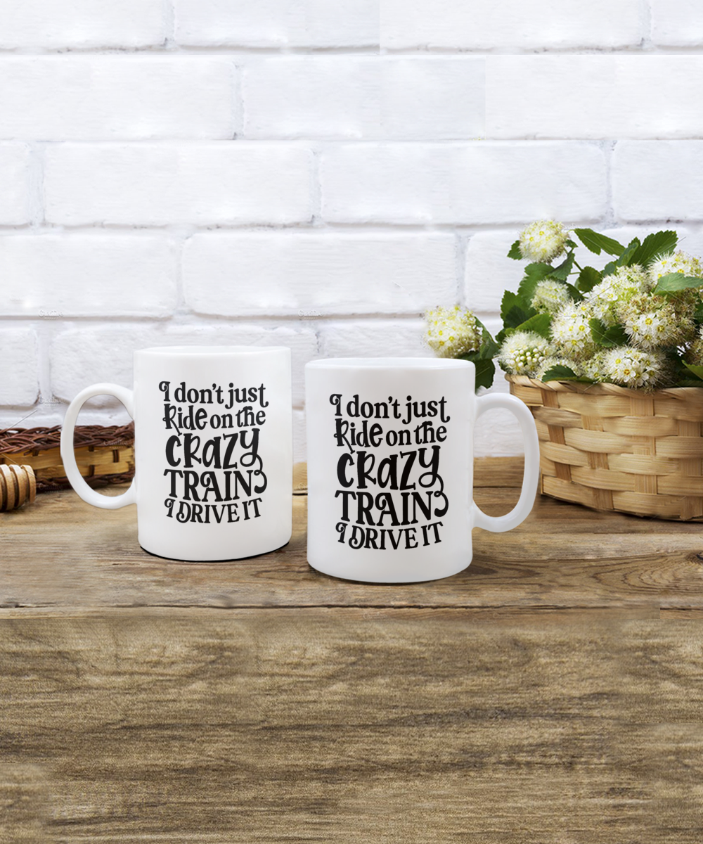 Crazy Train 15 oz White Mug
