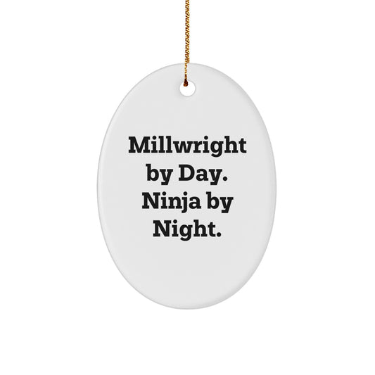 Millwright Gifts from Men - Christmas Unique Gifts for Millwright - Oval Ornament - Image 1
