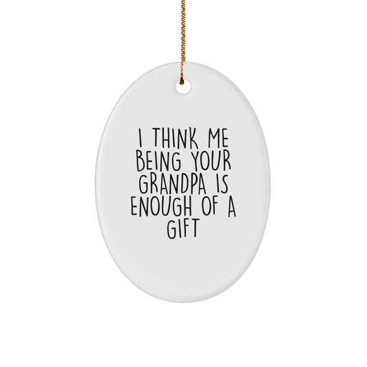 Grandpa Keepsake Christmas Ornament for Him Vibrant Quote Gift - Image 1