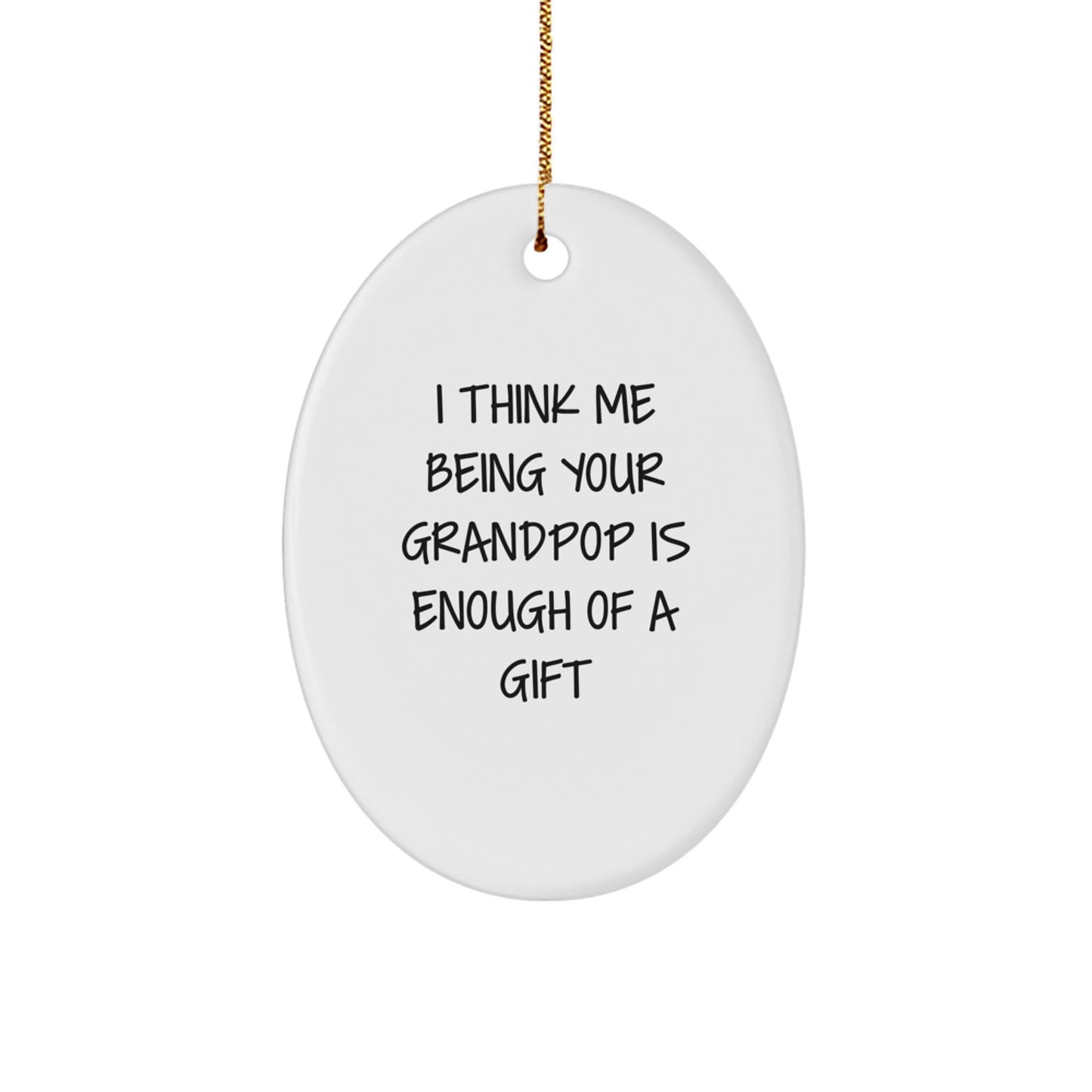 Playful Grandpop Christmas Ornament for Friends Novelty Gift - Image 1