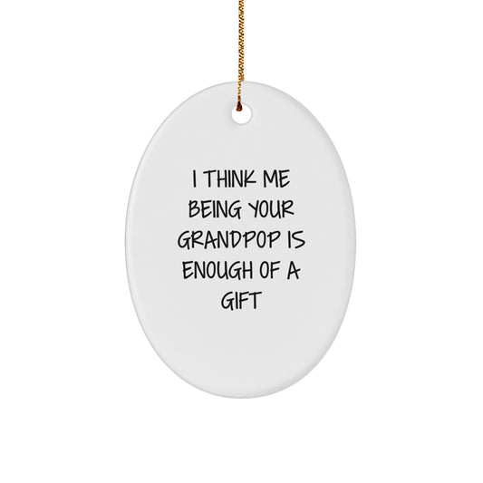 Playful Grandpop Christmas Ornament for Friends Novelty Gift - Image 1
