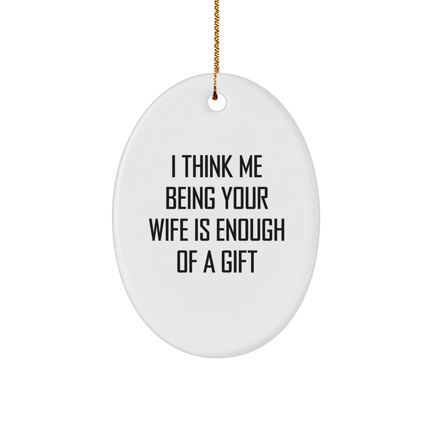 Christmas Gift for Mom Wife Heartfelt Oval Ornament Deluxe Present - Image 1