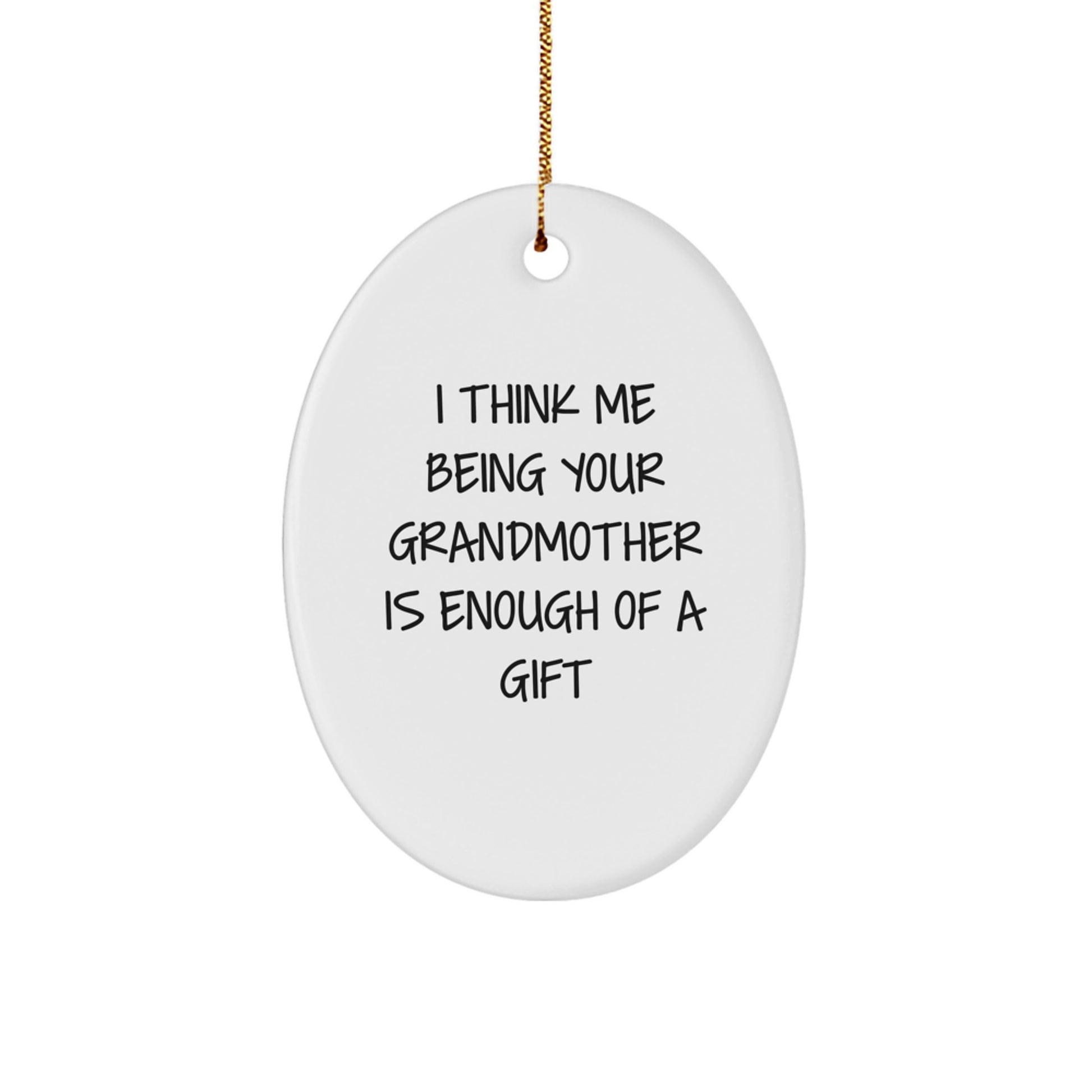 Grandmother Oval Christmas Ornament for a Wife Idea Holiday Gift - Image 1
