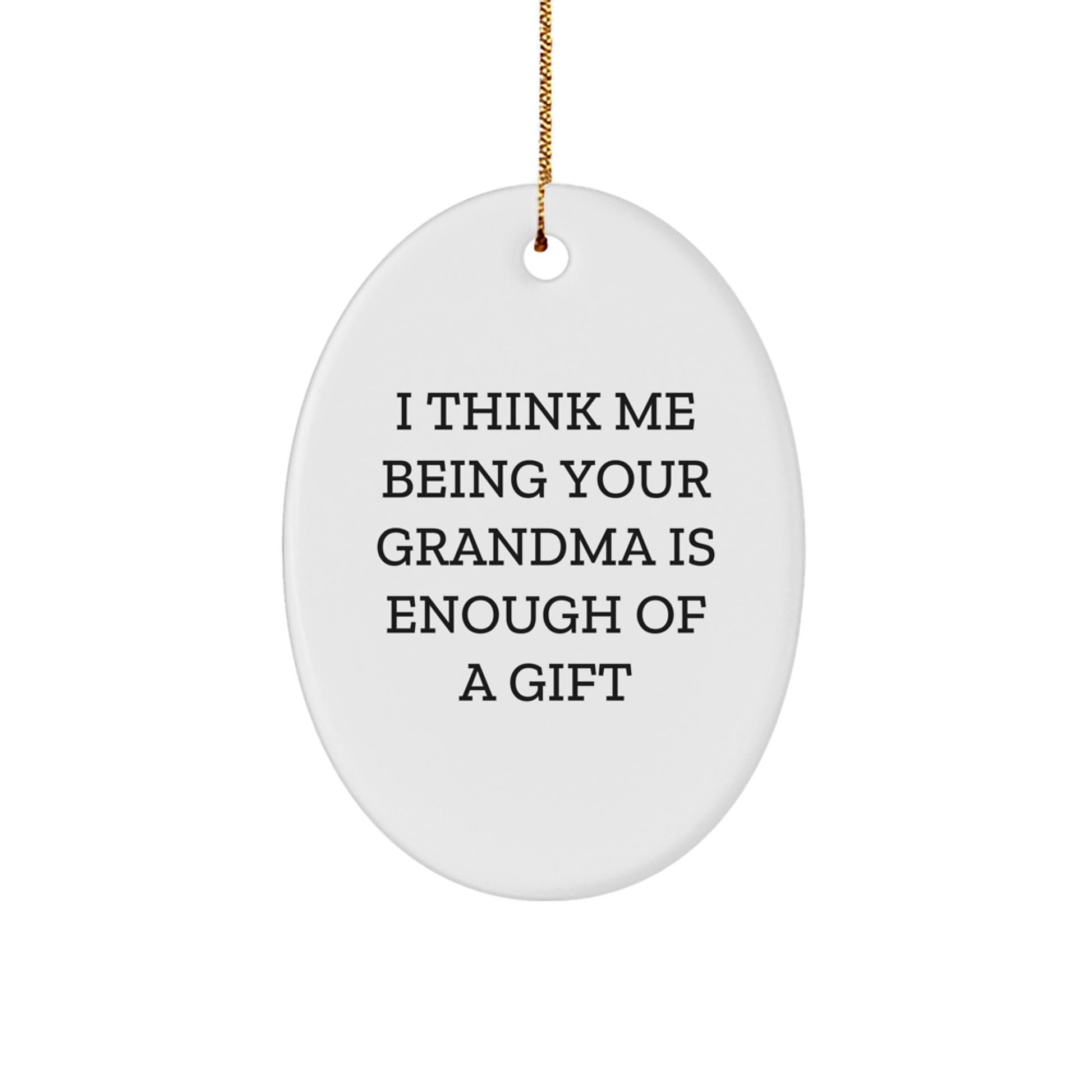 Funny Grandma Gifts from Family for Christmas Oval Ornament - Image 1