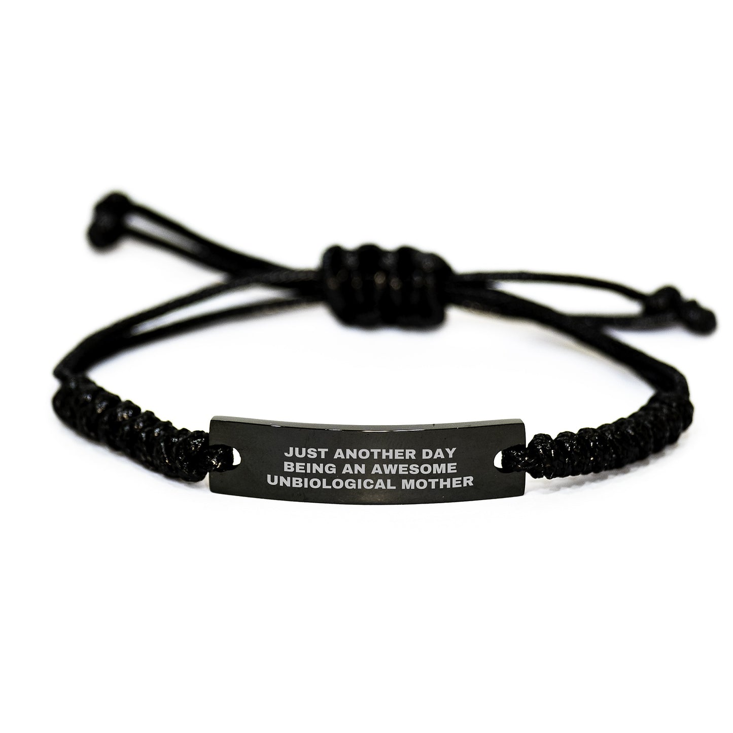 Unbiological Mother Gifts Rope Bracelet Just Another Day Being An Awesome Unbiological Mother Unique Mother's Day Unique Gifts for Unbiological Mother - Image 1