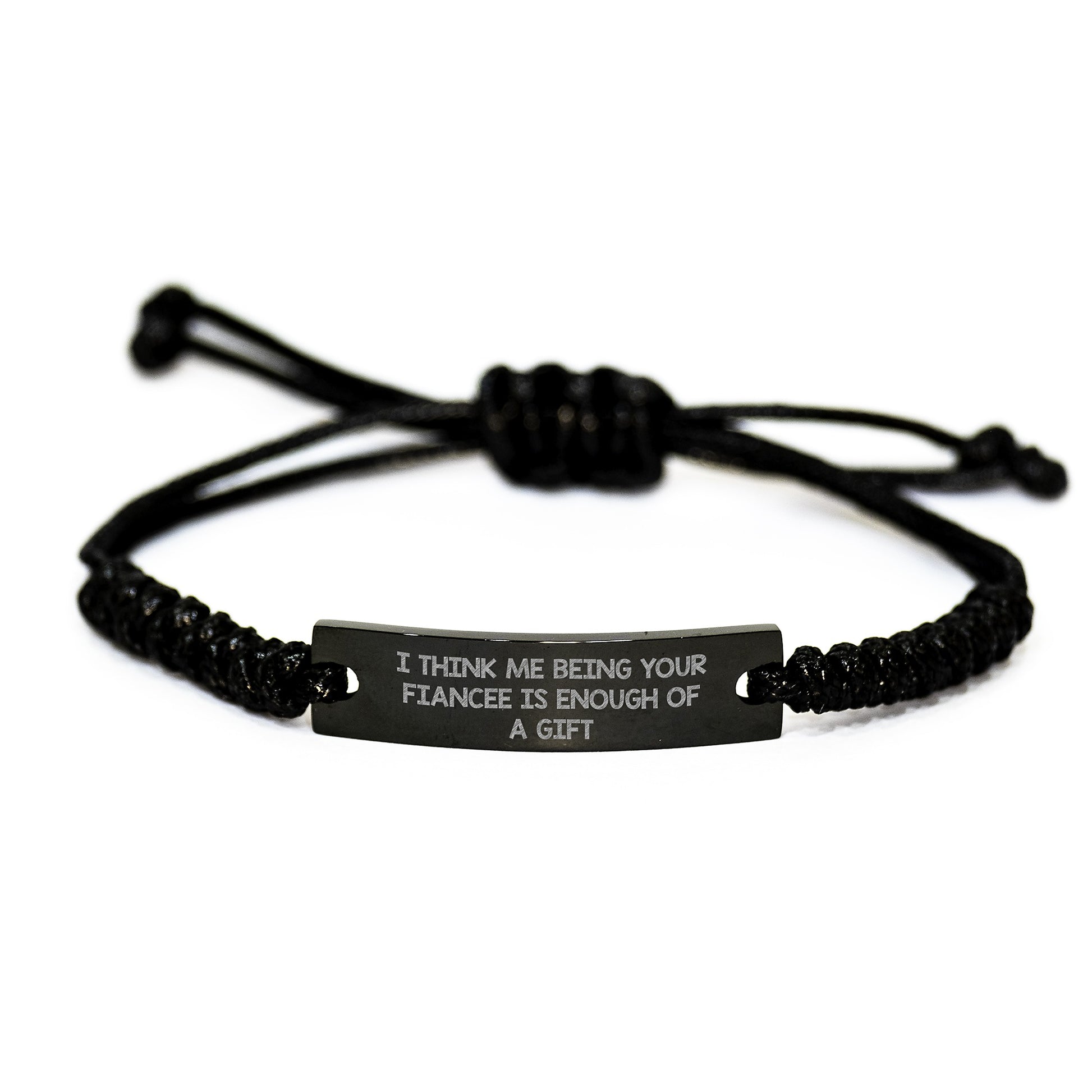 Playful Fiancee Rope Bracelet Novelty Birthday Gift for Friends - Image 1