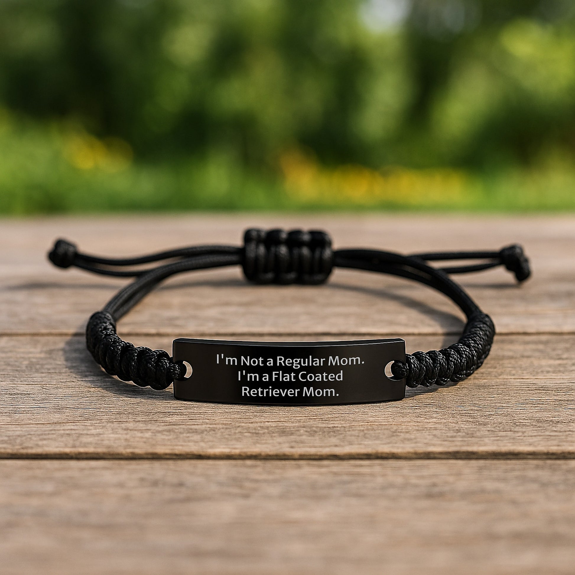 Funny Flat Coated Retriever Dog Rope Bracelet Gifts for Flat Coated Retriever Dog Moms Graduation Unique Gifts from Mom - Image 2